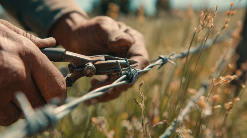 Barbed Wire Fence Repair