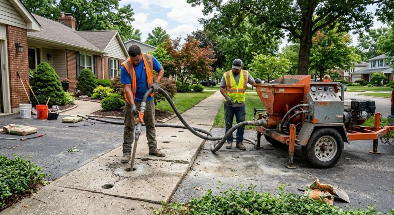 How Concrete Mudjacking Restores Sunken Driveways and Sidewalks